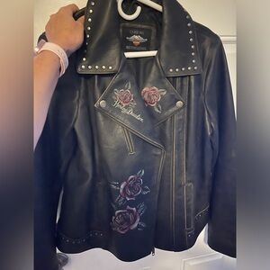 Women’s Harley Davidson leather studded jacket